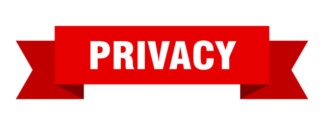 privacy ribbon. privacy paper band banner sign