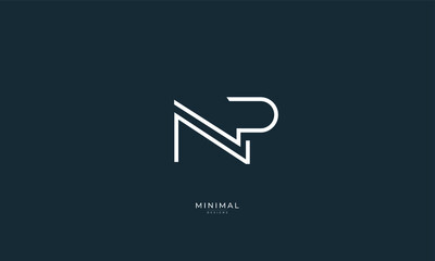 Alphabet letter icon logo NP © iDESIGN_4U