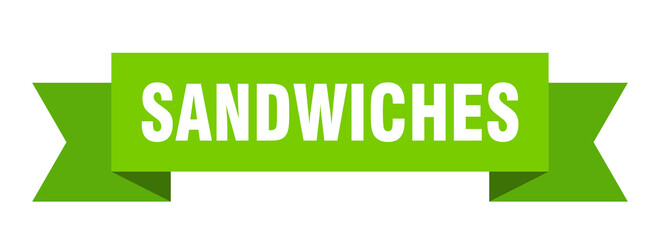 sandwiches ribbon. sandwiches paper band banner sign