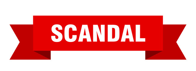 scandal ribbon. scandal paper band banner sign