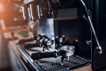 Professional kitchen and bar equipment - barista workstation - morning espresso within walking distance