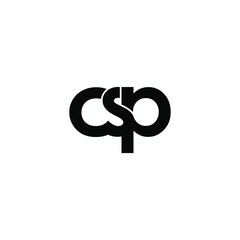 csp letter original monogram logo design