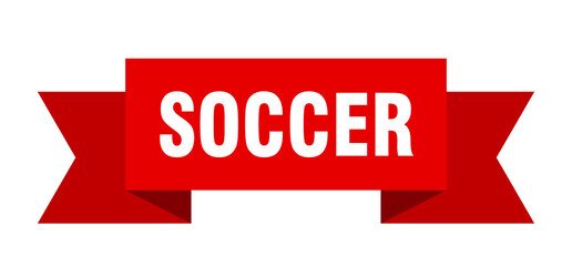 soccer ribbon. soccer paper band banner sign