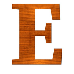 Epsilon, Greek alphabet wooden texture