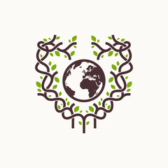 tree & world care logo abstract