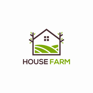 house farm logo design abstract