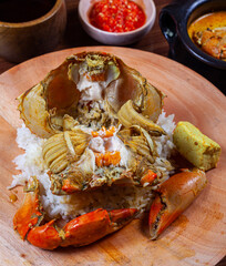 cooked crab on a plate
