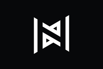 Minimal Innovative Initial MH logo and HM logo. Letter HM MH creative elegant Monogram. Premium Business logo icon. White color on black background