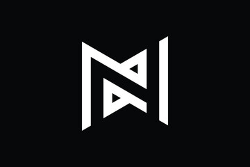 Fototapeta premium Minimal Innovative Initial MW logo and WM logo. Letter WM MW creative elegant Monogram. Premium Business logo icon. White color on black background