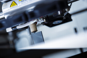 Fototapeta na wymiar Three dimensional printing machine in action