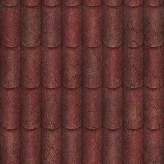 seamless weathered red terracotta roof tiles texture