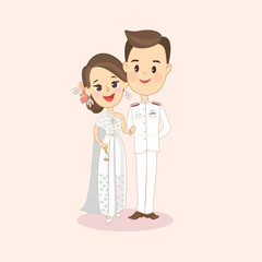 Couple in Thai Costume for Wedding Card