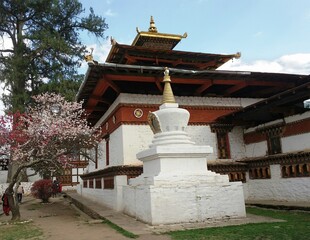 View of the Kichu Lhakhang temple