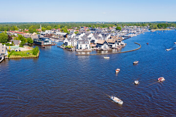 Aerial from Loosdrechtse Plassen in the Netherlands