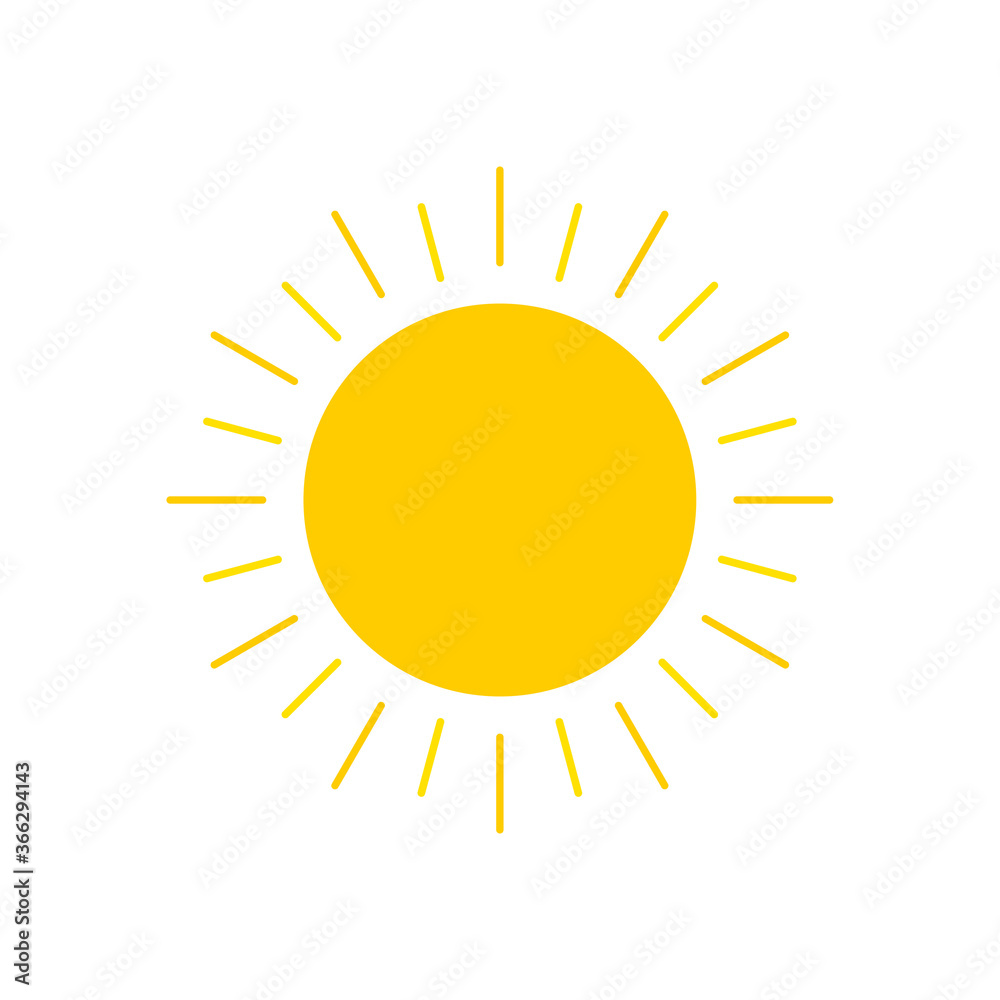 Poster abstract yellow sun icon isolated on a white background. eps10 vector file