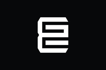Minimal Innovative Initial EZ logo and ZE logo. Letter EB BE creative elegant Monogram. Premium Business logo icon. White color on black background