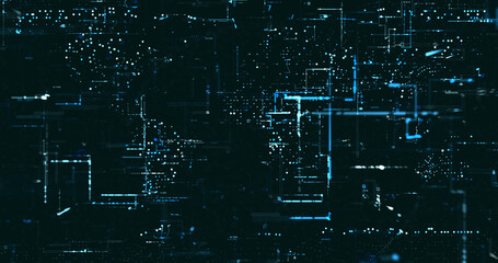 Abstract digital network data background, 3D rendering