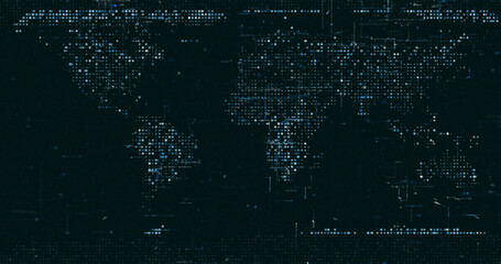 Obraz premium Abstract digital network data background, 3D rendering