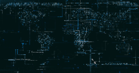 Abstract digital network data background, 3D rendering