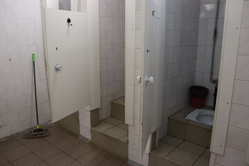 public toilet in Belarus at bus station