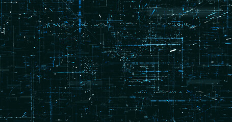 Abstract digital network data background, 3D rendering