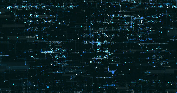 Abstract digital network data background, 3D rendering