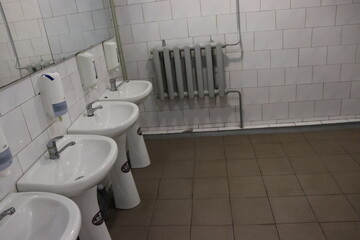 public toilet in Belarus at bus station