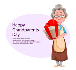 Happy Grandparents day. Cheerful grandmother