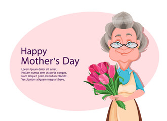 Happy Grandparents day. Cheerful grandmother