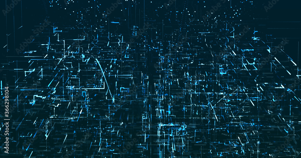 Wall mural abstract digital network data background, 3d rendering