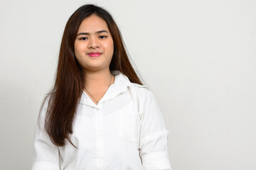 Obraz premium Portrait of young beautiful Asian teenage girl