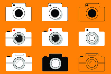 Cameras collection icon pack, Photography icons in for any purposes