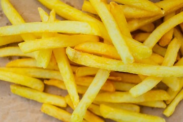 french fries background, delicious fastfood, american lunch