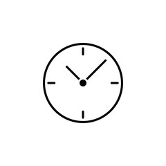 Clock icons in line style. Vector illustrator