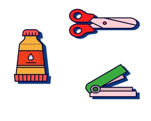 illustration of a pencil sharpener and eraser