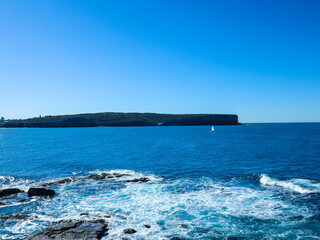 North Head Manly in Sydney NSW Australia blue skies and turquoise Pacific Ocean 