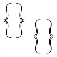 Obraz premium Curly Bracket Icon, Braces