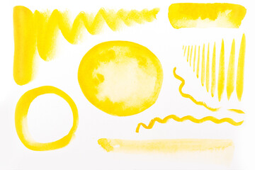 Abstract watercolor on a light background. Color splashes in paper. Handmade.