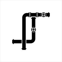 Pipe Icon, Pipe Fitting Icon, Water, Gas, Oil Pipeline, Plumbing Work