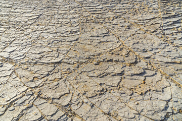 Cracked desert ground, Chad	
