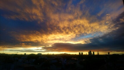 sunset in the mountains