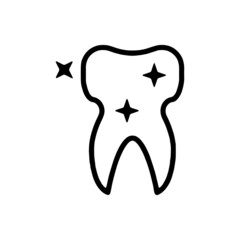 vector illusion icon of Outline Teeth 