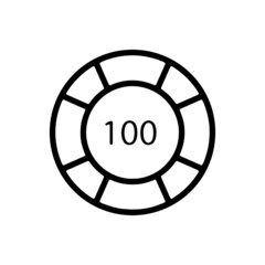 vector illusion icon of outline Casino Ships