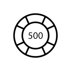 vector illusion icon of outline Casino Ships