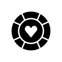 vector illusion icon of Glyph Casino Chips 