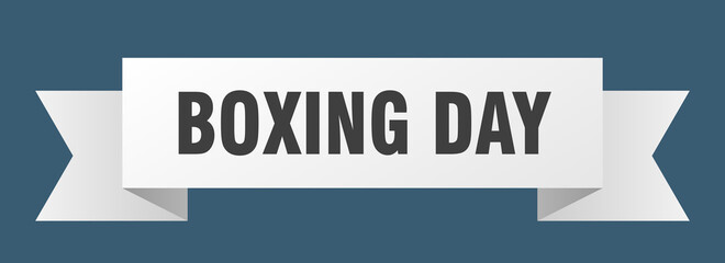boxing day ribbon. boxing day paper band banner sign