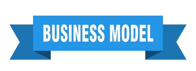 business model ribbon. business model paper band banner sign