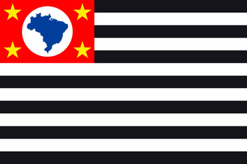 Rio Grande Do Sul Brazil state flag. Original colors and proportion. Vector eps10