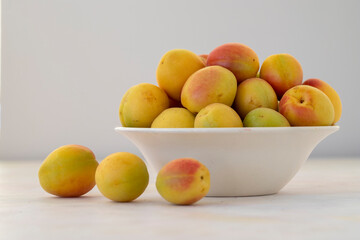 apricot on a white background