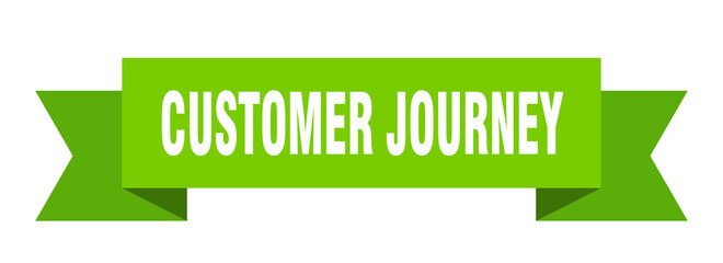 customer journey ribbon. customer journey paper band banner sign